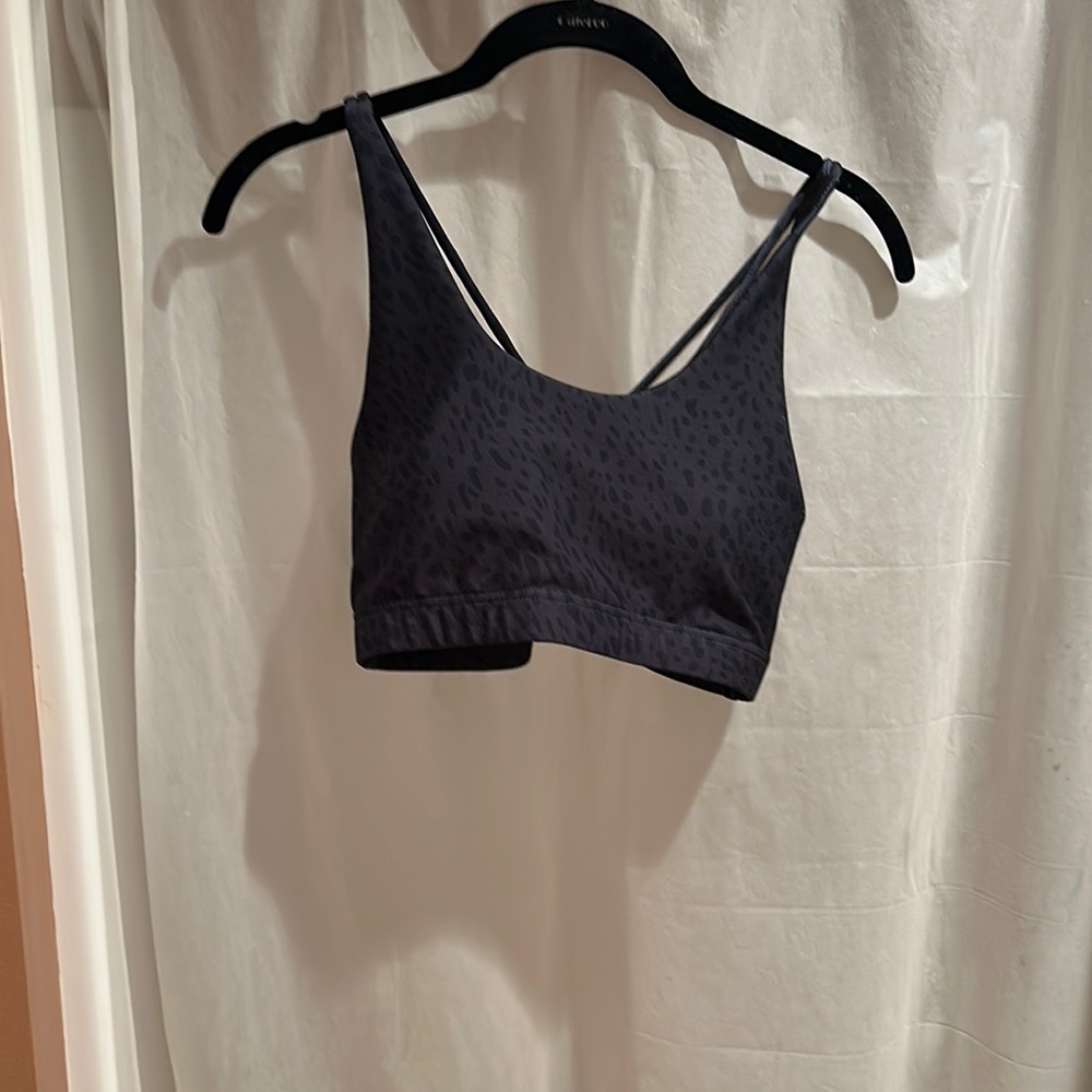 Women's Black Leopard Print Bralette